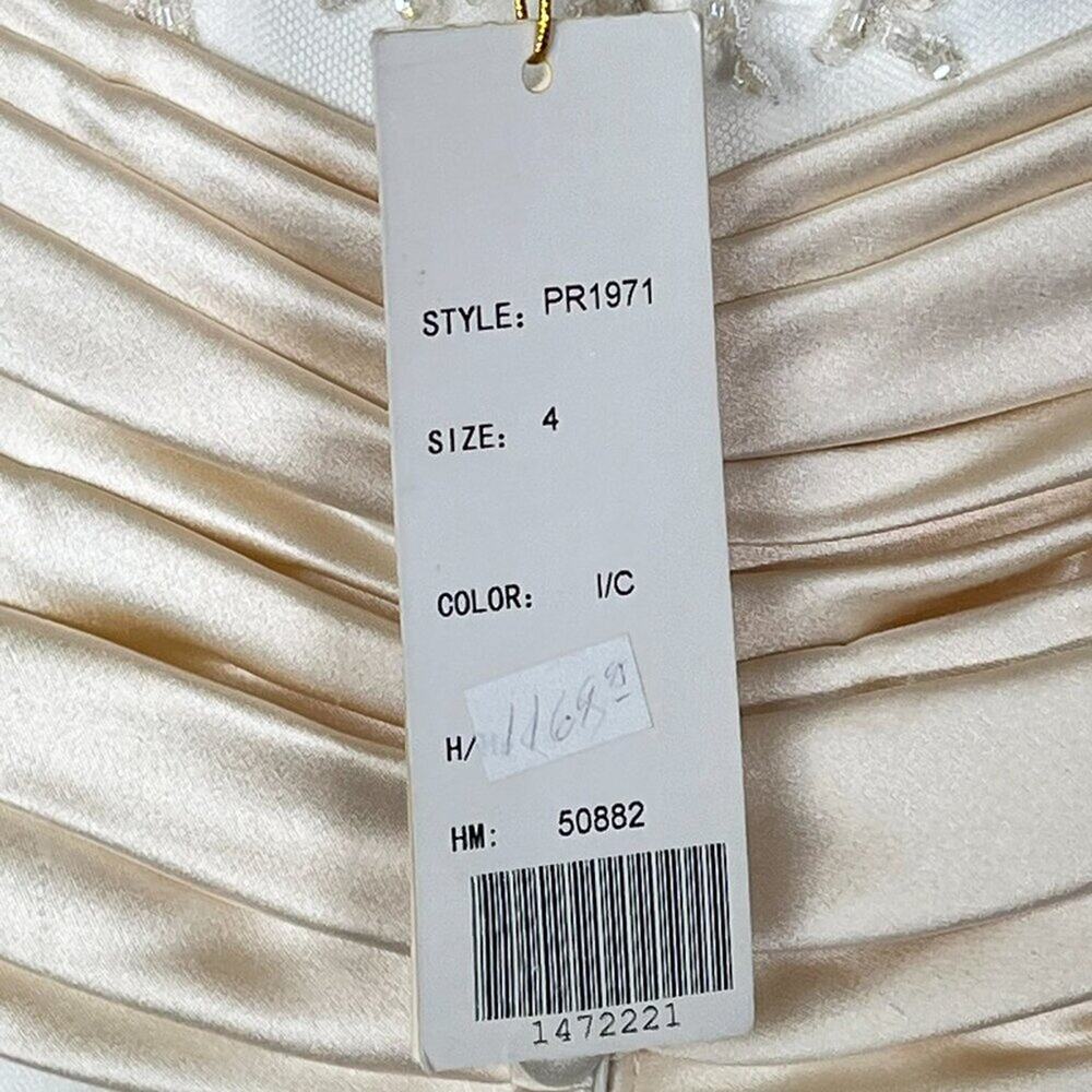Casablanca Ivory Strapless Beaded Embroidered Bridal Gown Wedding Dress NWT - Picture 13 of 16